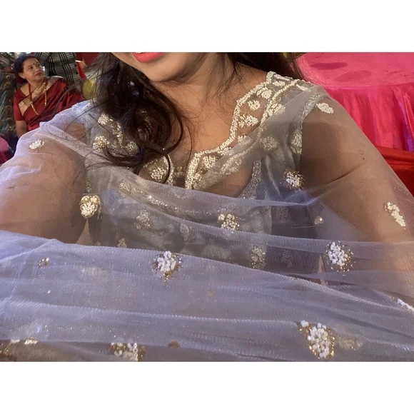 Grey lehnga - Picture 3 of 6